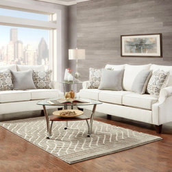 Bay Ridge Cream Sofa and Loveseat - Sofas And Sectionals