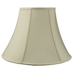 HomeConcept - Egg Shell Shantung Bell Lampshade 9"x18"x13.5 - Why Upgrade to  Home Concept Signature Shades?    Top Quality Shantung Fabric means your room will glow with a rich, warm luster your guests will notice   Thicker Fabric and heavy lining so your new shade will last for years.   Heavy brass and steel frames mean you can feel the difference when you lift it.   Why? Because your home is worth it! Product details:   A stylish makeover -- Eggshell shades are hot in home design right now. Keep up with the trends with this Egg Shell Shantung Shade topped over your lamp. This easy makeover will give your old lamp a stylish upgrade.   Made from the highest of quality -- This shade is made from top quality Shantung Fabric, giving any room in your home a rich and warm luster that you and your guests will definitely enjoy basking in.   Boasting sturdiness and durability -- To allow this shade to grace your lamp and your home for years, this shade comes with a thick fabric and heavy lining, backed with steel frames and heavy brass. This just might be one of the most solid and robust shades that you can find.   Quick installation -- Just top this shade on your lamp and you are done! Setting it up is so easy that even a child can seamlessly do it!     Thick, Eggshell Fabric  9 Top x 18 Bottom x 13.5 Slant Height  Please measure your existing shade, a new harp may be needed for a proper fit.  Weight: 2.7 lbs   Fits best with a 11 harp.