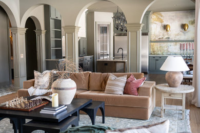 Living room - transitional living room idea in Other