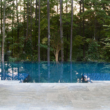 Transitional Infinity Edge Pool & Outdoor Firewall