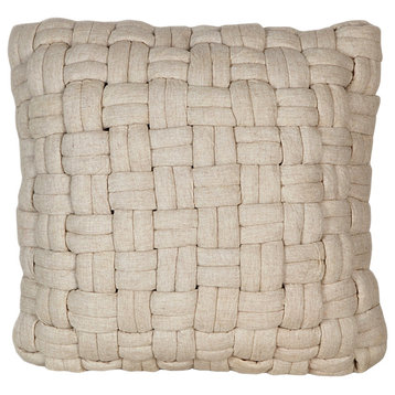 Scandinavian Bronya Wool Pillow Vanilla - White