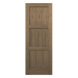 LUTON - 80&rdquo; WALNUT 3-PANEL SHAKER INTERIOR DOOR 1-3/8&rdquo; - Interior Doors