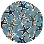 KAS - KAS Harbor 4203 Blue Sands Area Rug, 8'x8' Round - Keep it trendy outdoors or brighten up the indoors with one of our finely-crafted Harbor rugs. This collection is hand-hooked in China of UV-treated polypropelene. These rugs stay in tune with today's home decor trends and bring a touch of sophistication to your living space.