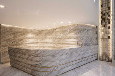 "Artic Elegance: A Project Of White Stone Veneer"