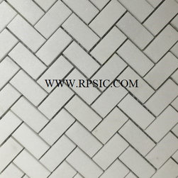 HB-152 HERRINGBONE THASSOS WHITE 1X2 - Mosaic Tile