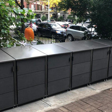 6-Module Standard Trash & Recycling in Charcoal