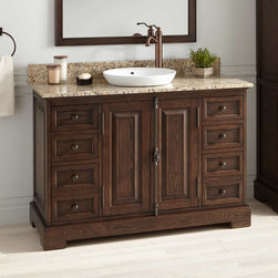 48" CHELLES VANITY FOR SEMI-RECESSED SINK - ANTIQUE COFFEE - Bathroom Vanities And Sink Consoles