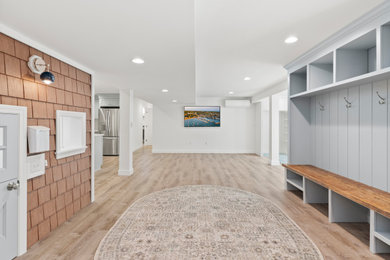 Inspiration for a large coastal entryway remodel in Providence