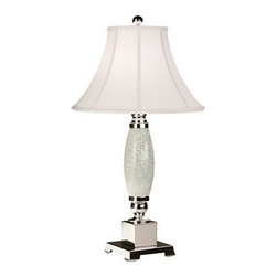 Blue Crackle Table Lamp - Table Lamps