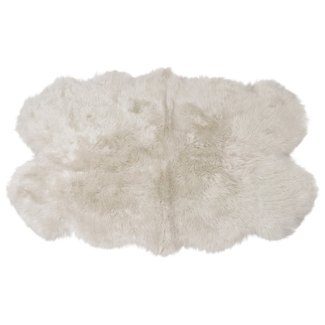 Classic Sheepskin Quarto Pelt 3'x5' Rug, Birch