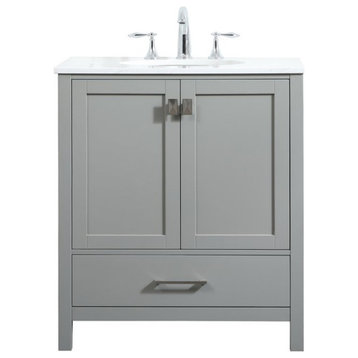 Elegant VF18830GR 30"Single Bathroom Vanity, Gray