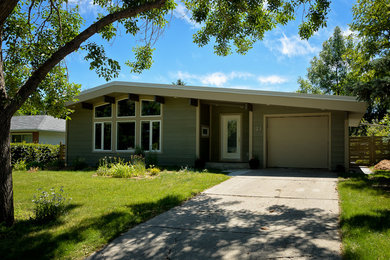 Inspiration for a contemporary exterior home remodel in Calgary
