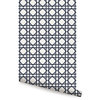 Geometric Peel and Stick Peel and Stick Vinyl Wallpaper , Dark Navy, 24"w X 60"h