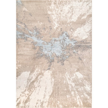 nuLOOM Contemporary Abstract Cyn Area Rug, Beige, 8'10"x12'