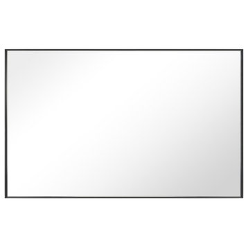 Rectangle Framed Bathroom Vanity Mirror Accent Wall Mirror, Black, 30"x48