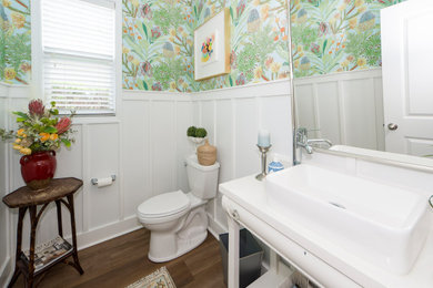 Powder room - coastal powder room idea in Charleston