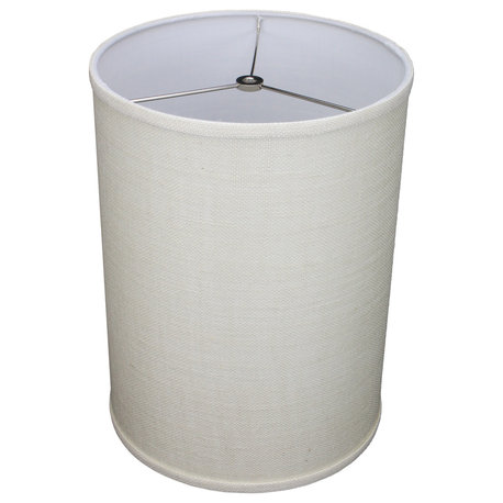 Fenchel Shades 11"x11"x15" Spider Attachment Drum Lamp Shade, Burlap Off White