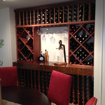 Mahogany Wine Racks and Dry Bar