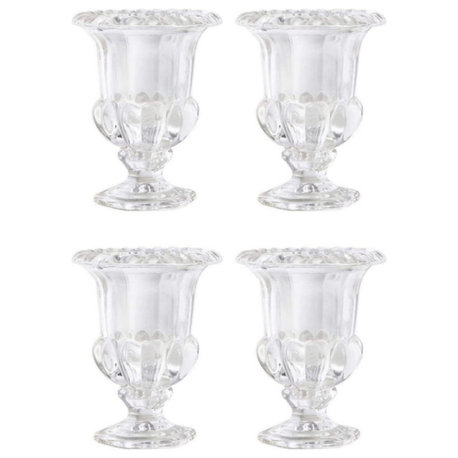 Decorative Small Glass Urn Set of 4