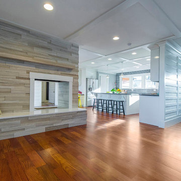 3D Limestone Fireplace
