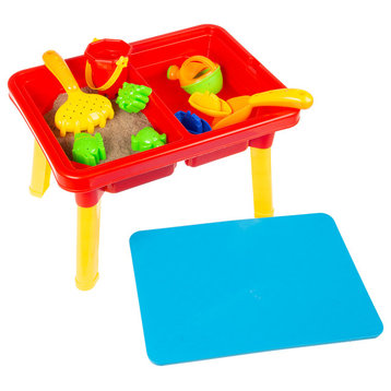 Water or Sand Sensory Table with Lid and Toys by Hey! Play!
