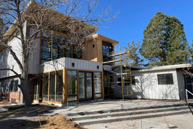 Example of a 1950s exterior home design in Albuquerque