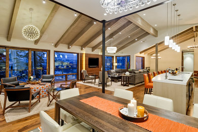 Inspiration for a modern dining room remodel in Denver