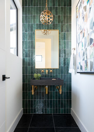 Contemporary Powder Room by Traci Connell Interiors