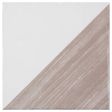 Triangle Rustique Glossy Taupe Ceramic Wall Tile