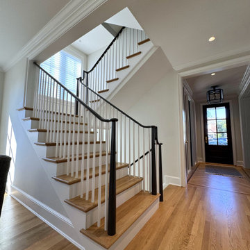 Project #142 | Transitional Staircase with Over-the-Post Balustrade