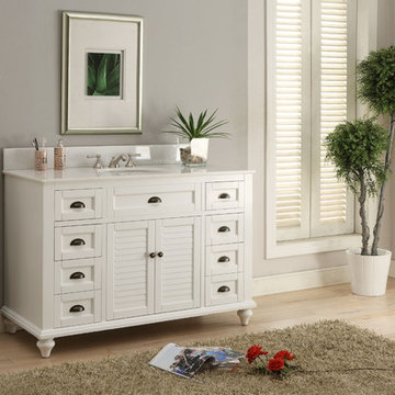 Glennville Vanity, White, 49"