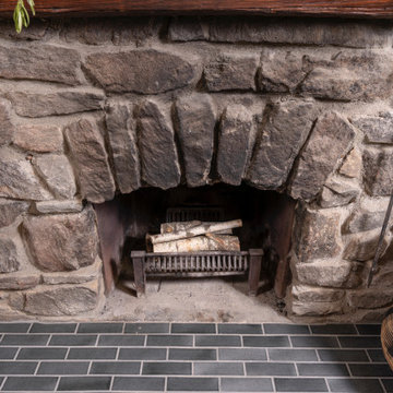 Glazed Brick Fireplace Hearth