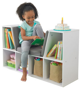 KidKraft Bookcase With Reading Nook, White