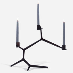 Roll & Hill - Roll & Hill Agnes Table Candelabra - 3 Candles - Candleholders