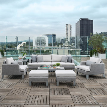 Portofino™ Sling 8pc Deep Seating Set - Space Grey
