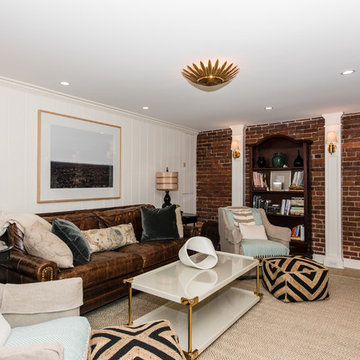 Bethesda, MD Rustic Transitional Basement Makeover