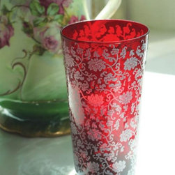 Red Glass Tumblers - Everyday Glasses