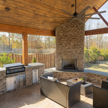 Outdoor Fireplace, Countertop, Appliances