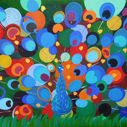 The Jubilant Peacock, 36 x 48 in, SOLD - Paintings