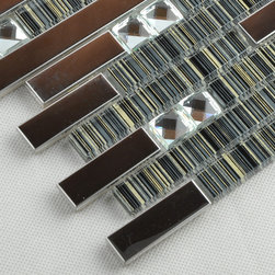 Interlocking Mosaic Tiles Hand Painted Glass Mosaic Pattern - Mosaic Tile
