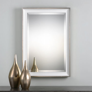 Lahvahn Mirror, White and Silver