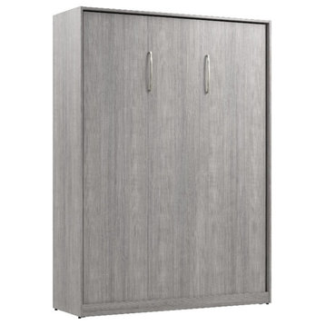 Bestar USA Claremont Contemporary Engineered Wood Full Murphy Bed in Gray