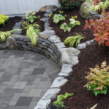 Dry stack stone Masonry wall