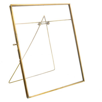 XL Gold Metal Vertical Glass Frame