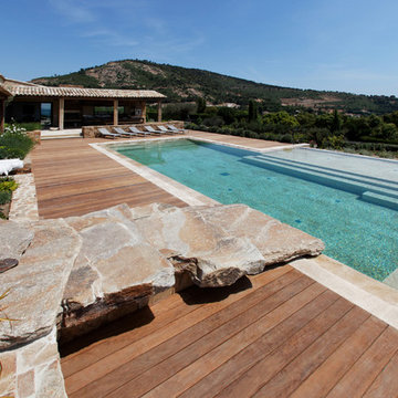 Terrasse piscine golfe de Saint-Tropez