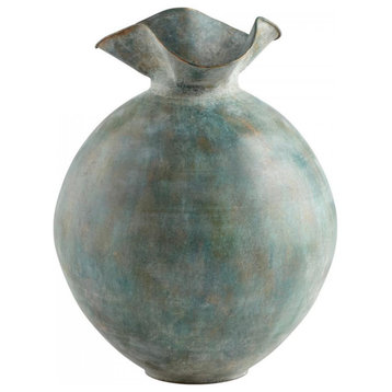 Large Pluto Vase, Gold Patina, Iron, 13.5"H (9632 M9QT4)