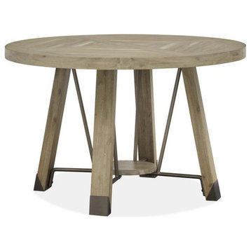 Magnussen Ainsley Round Dining Table in Cerused Khaki