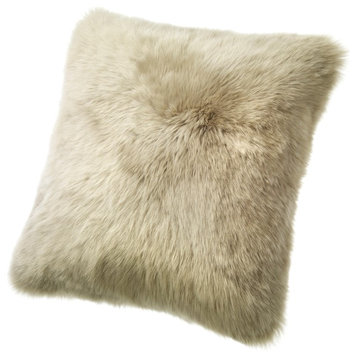Longwool Sheepskin 20" Cushion, Vole