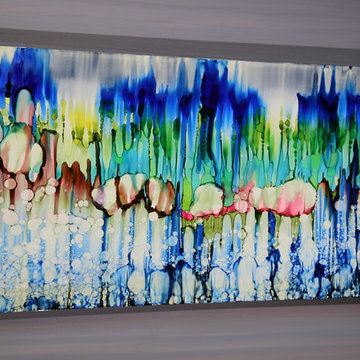 Go Your Own Way - Abstract Modern Art, Green, Blue, and Yellow Wall Decor