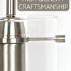Kira Home Inara 11" Minimalist Pendant Light, Glass Cylinder Shade, Adjustable